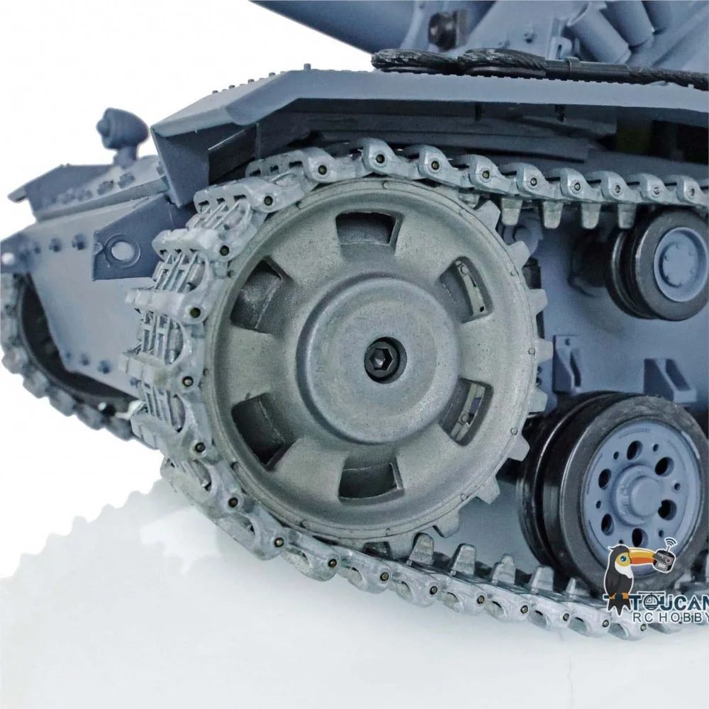 รถถัง Heng Long รุ่นอัพเกรด สเกล 1/16 แบบเยอรมัน Stug III RTR 7.0 ควบคุมด้วยรีโมทคอนโทรล รุ่น 3868 รางโลหะ ของเล่นโมเดล RC ของขวัญ TH17421