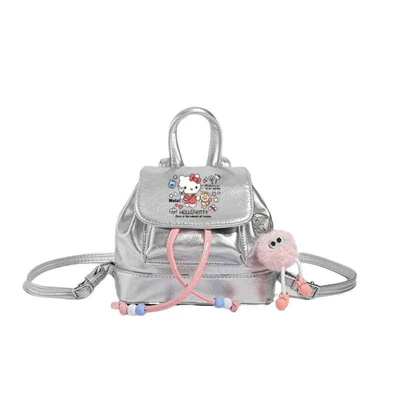 حقيبة ظهر للأطفال من سانريوس هالو كيتي للفتيات على شكل قلب للربيع والصيف حقيبة كروس عصرية كاواي كارتونية هدية للفتيات الطالبات المحمولة #6
