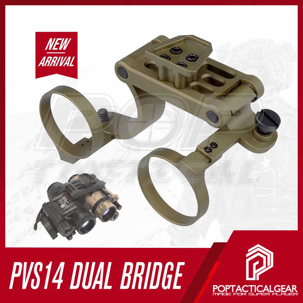 PVS14 NPBM-D supporto NVG a ponte Non alimentato a coda di rondine in alluminio 6061 T6 per casco PVS14 AN/PVS14 TNV/PVS14 NG/PVS14 supporto NVG