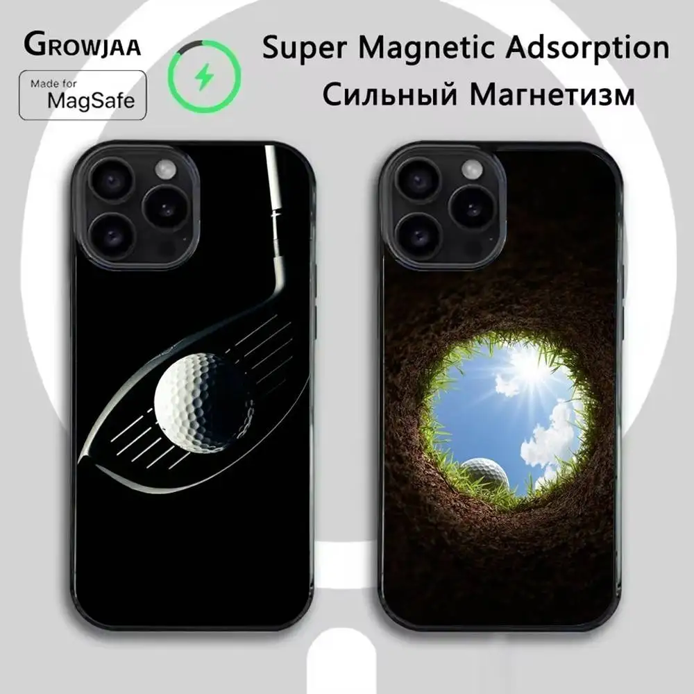 

Sport Golf Ball Phone Case For iPhone 16e,16,15,14,13,12,11,Plus,Pro,Max,Mini Magsafe Magnetic Wireless Charging