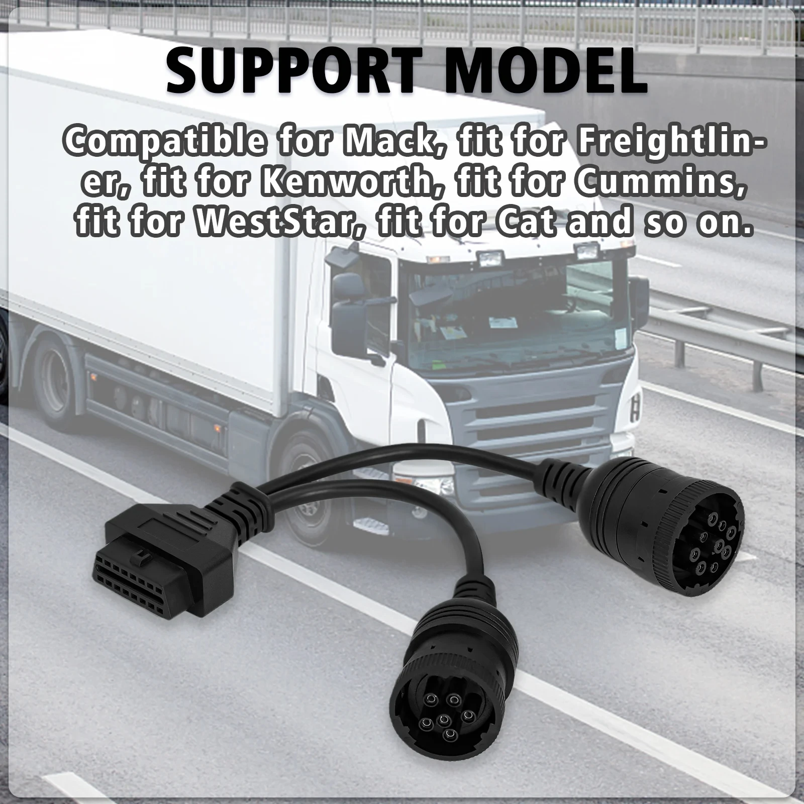 J1708 J1939 OBD Stecker Für Cummins 6Pin 9Pin zu OBD2 OBDII Diagnose Kabel Für Volvo/VW/Deutsch/Freightliner/Kenworth Lkw – Detail 5