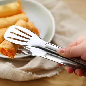 ملقط طعام من الفولاذ المقاوم للصدأ ، أواني المطبخ ، أداة خبز البوفيه ، مشبك خبز مضاد للحرارة ، مشبك معجنات ، حلويات ، سلطات ، شواء أفضل 10 سكين زبدة ساخنة مبيعا - رقم 4