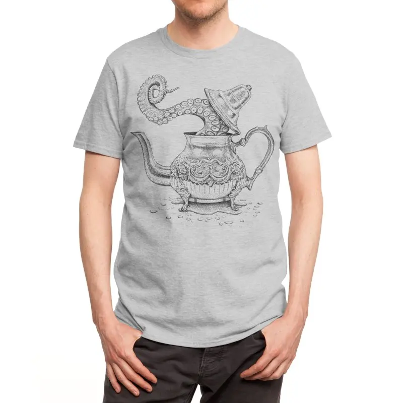 Octopus Got Into The Teapot Mens T-Shirt. Summer Cotton Short Sleeve O-Neck Unisex T Shirt New S-3XL