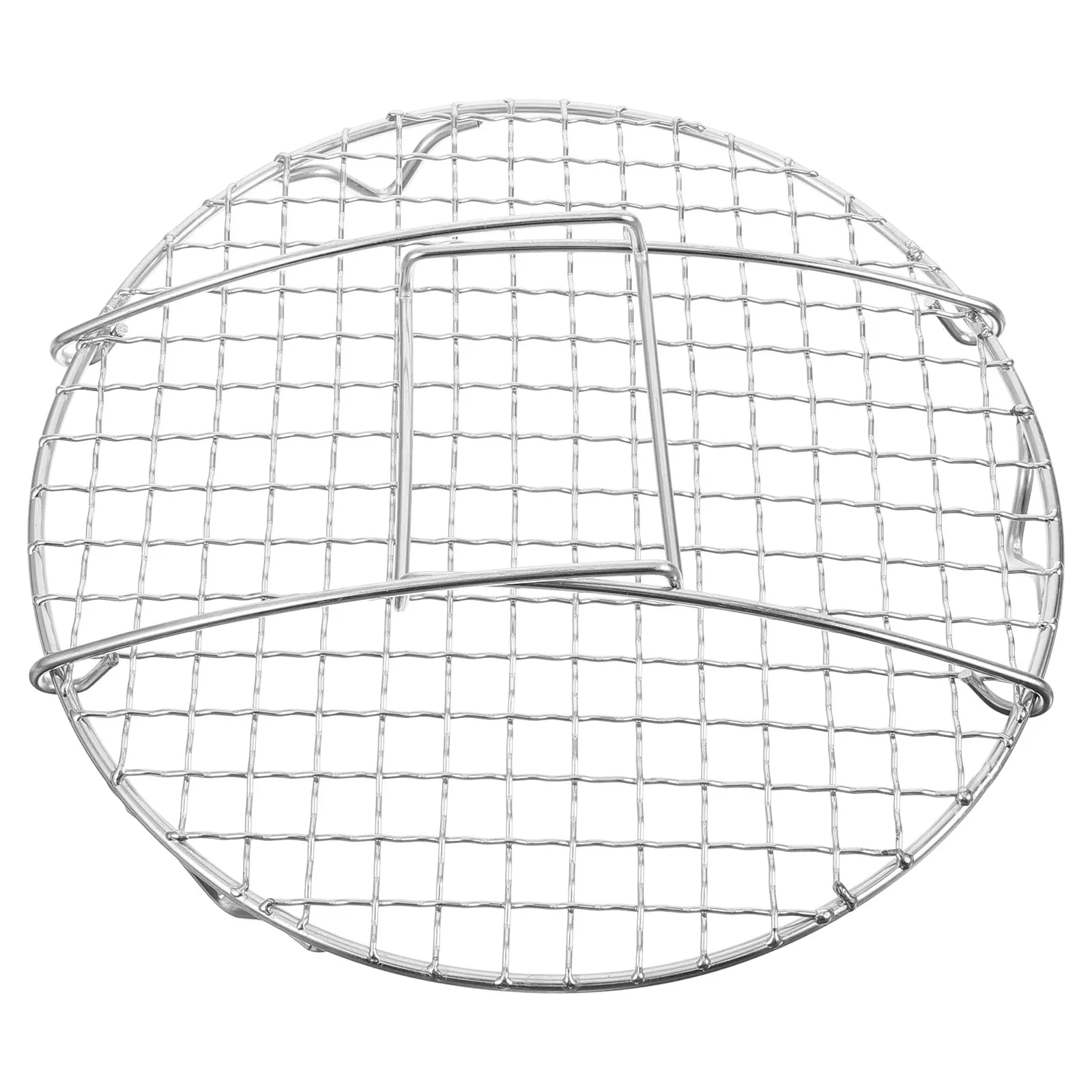 

Stainless Steel Steamer Rack Round Shape Multi Functional Kitchen Accessories for Rice Cooker Air Fryer Drainage Design Sturdy