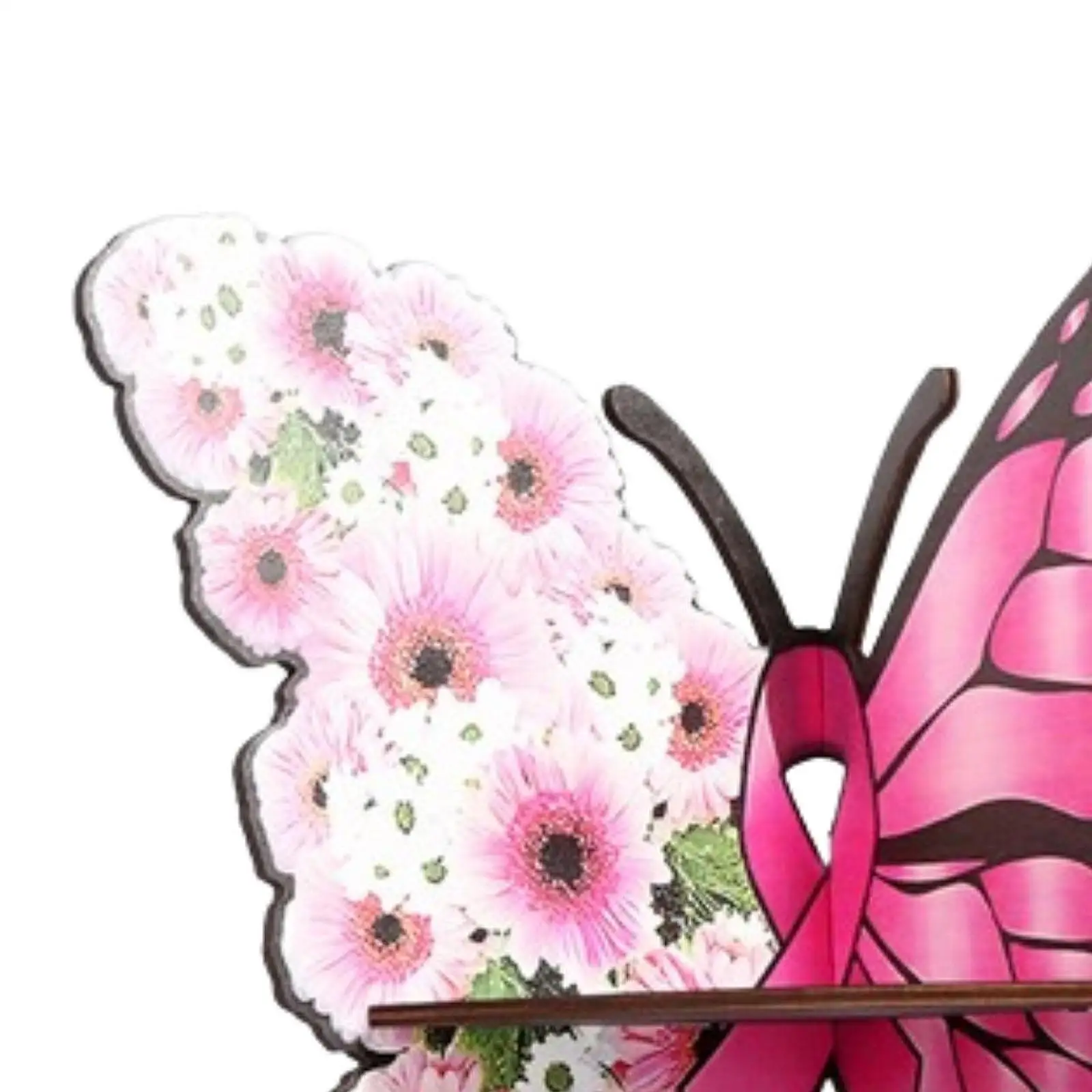 Wall Bookshelf Wooden Butterfly Corner Display Shelf Floating Storage Rack Mini Bookshelf for Entryway and Office