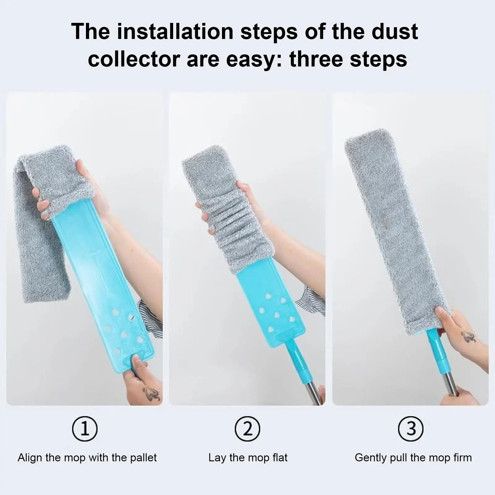 Extendable Duster For Under Appliances Long Handle Dusting Wand Reusable Microfiber Cleaning Tool for Refrigerator Couch Shelves