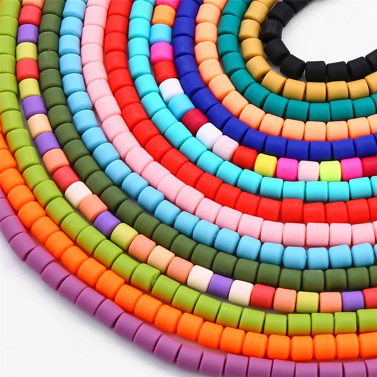 

6mm Color Flat Round Polymer Clay Beads Loose Spacer Beads for Jewelry Making DIY Bracelet Necklace Earrings Design