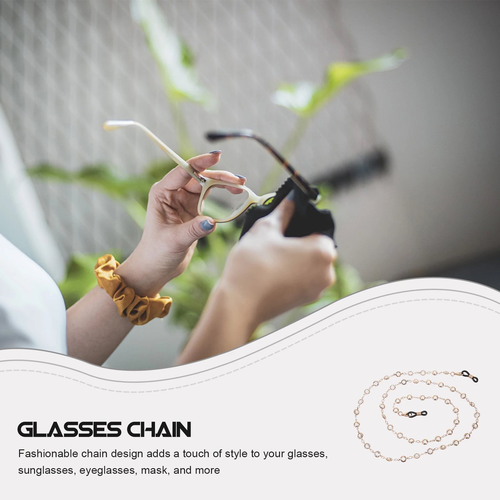 

Glasses Chain Non-slip Eyewear Holder Cord Strap Neck Sunglass Metal Lanyard Men Women Anti-lost Eyeglass Accessories Glasses