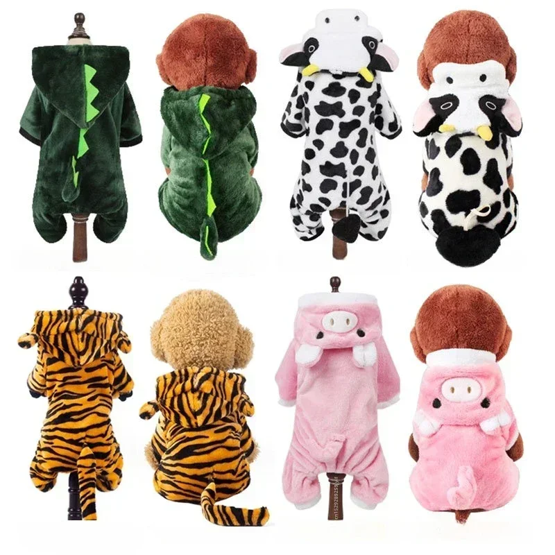 Pet Dog Clothes Soft Warm Fleece Dogs Jumpsuits Pet Clothing  Small Dogs Puppy Cats Hoodies Chihuahua Yorkshire Costume Coats