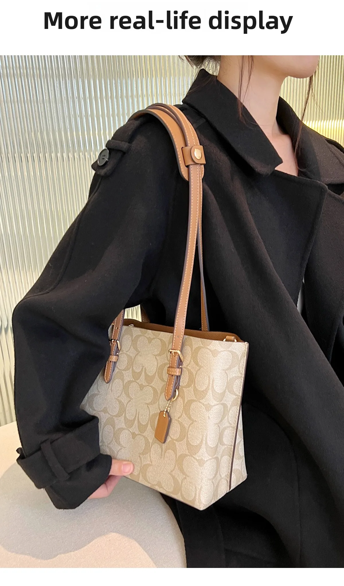 Adjustable Bag Strap For Coach Mollie25 Tote Bag Leather Shoulder Strap Durable Bag Belt Underarm Bag Replacement Accessories