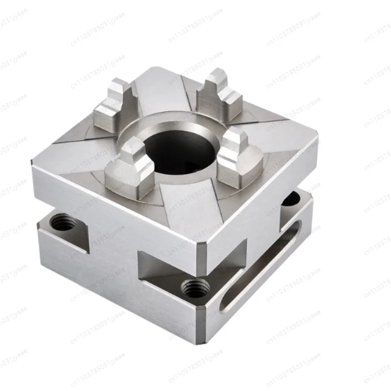 56mm Precision CNC Carving Small Copper Male Manual Chuck Square Electrode Holder for EDM Spark Machines ER Interface