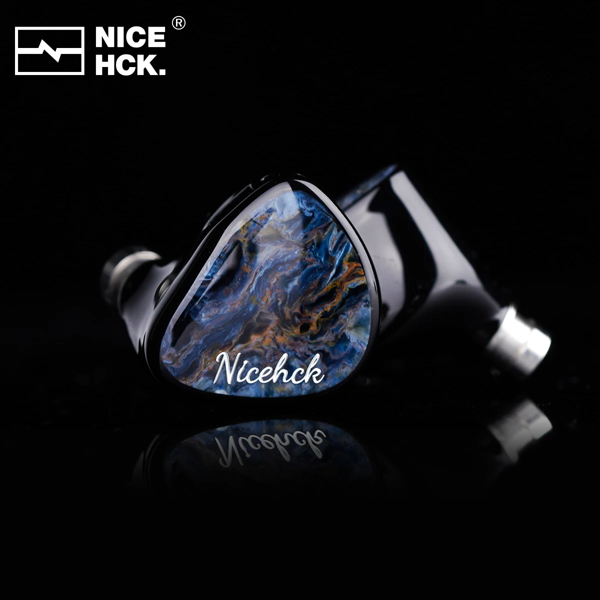 ما قبل البيع NICEHCK Rockies HiFi IEM 1DD + 2 Knowles BA + 2 Sonion EST قابل للاستبدال 0.78 2Pin الطبيعية Pietersite Faceplate الصوت ياربود