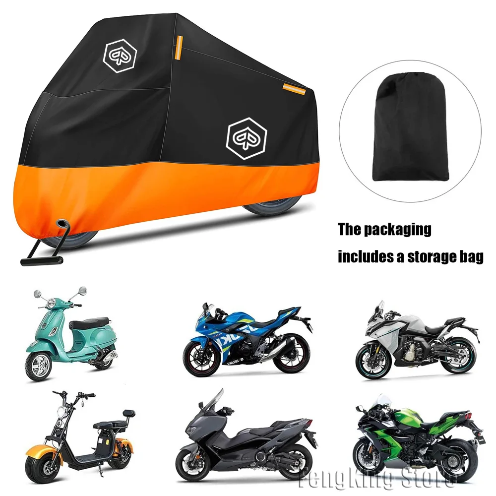 ل بياجيو ليبرتي 125 MP3 500 ميدلي بيفرلي 300 ZIP50 X7 غطاء دراجة نارية مقاوم للماء في الهواء الطلق سكوتر UV حامي غطاء للمطر #5