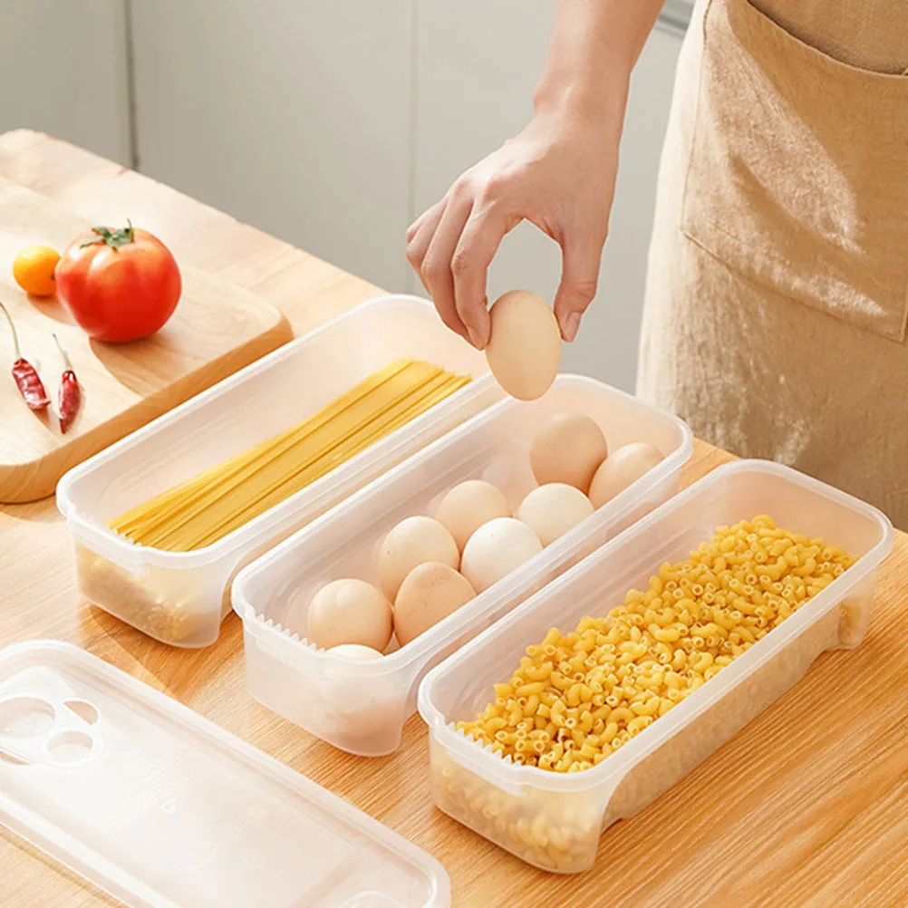 

2pcs Cooker Microwave Air Sealed Containers Pot Food Storage Containers Airtight Lids Kitchen Pantry Noodle Boiling Box