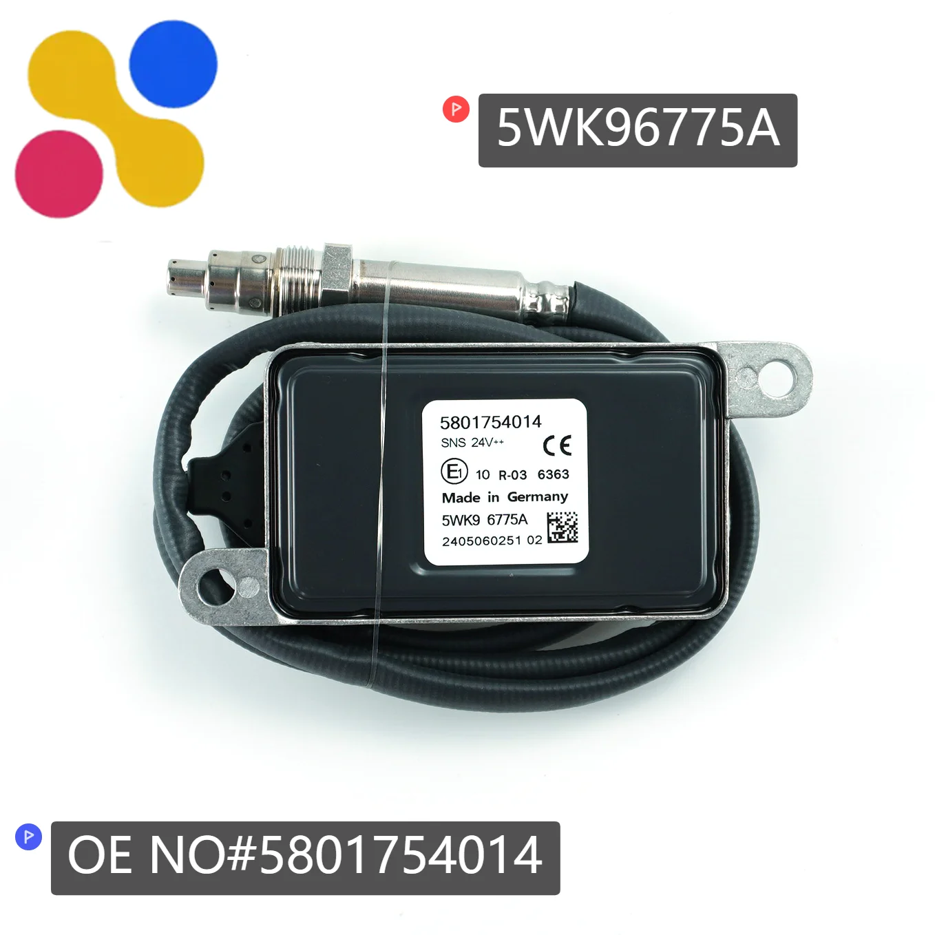 

New NOX Sensor Nitrogen Oxygen Sensor For IVECO Stralis Eurocargo Trakker X-Way 5WK96775A 5801754014