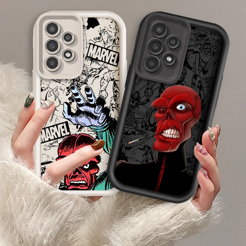 Red Skull Johann Shmidt For Samsung A73 A71 A54 A53 A52 A51 A33 A32 A21S A14 A13 A12 A25 A04 A05 5G Eye Ladder Funda Phone Case