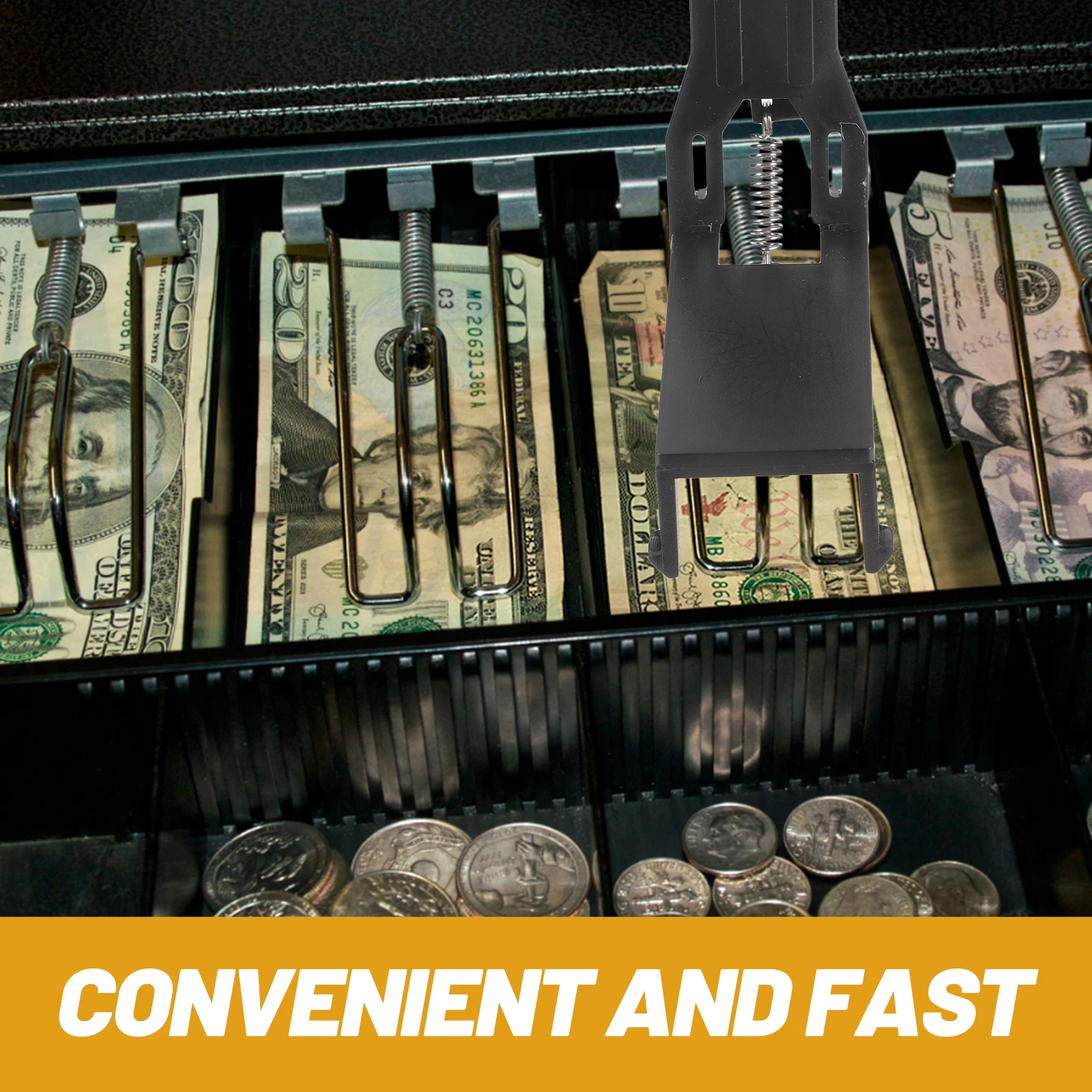 

6pcs Money For Drawer Register Clip Holder Cash Register Clip Small Business Supplies Bill Organizer