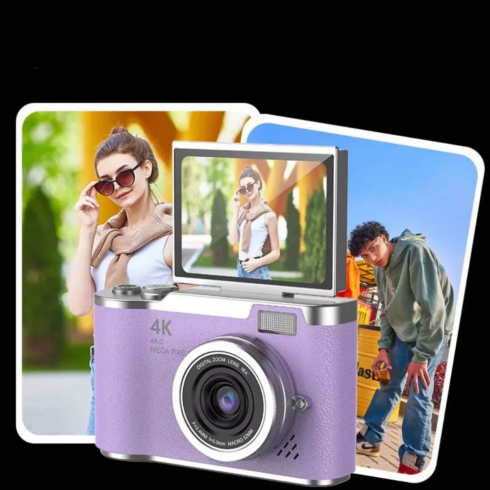 High-Definition HD Digital Camera Flip Screen 8X Digital Zoom Kids Photography Toy Long Battery Life Led Flash Light