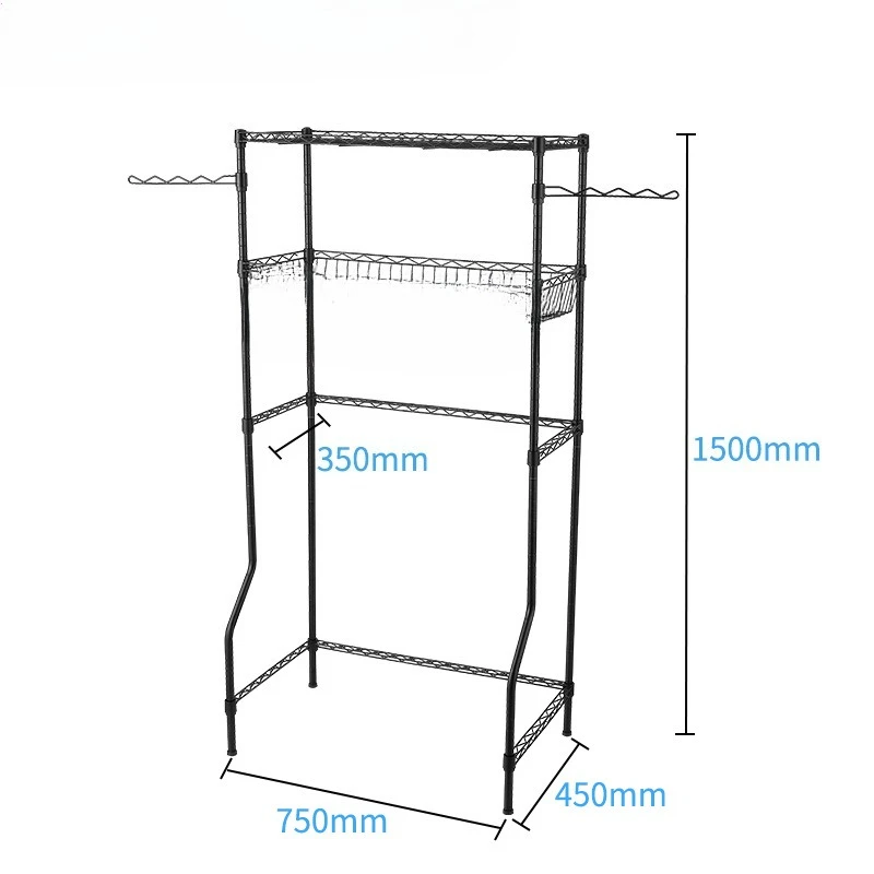 Washing machine rack Toilet Bathroom Toilet Multifunctional floor storage rack Multi-layer balcony Washing machine rack