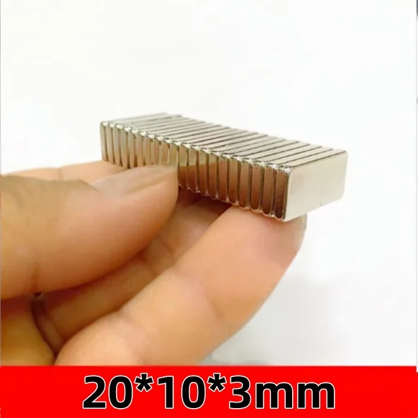 5pcs/10pcs/20Pcs 20x10x3mm Block Neodymium Rectangular Magnet NdFeB Super Powerful Strong Magnetic Permanent Magnet sheets Anvil