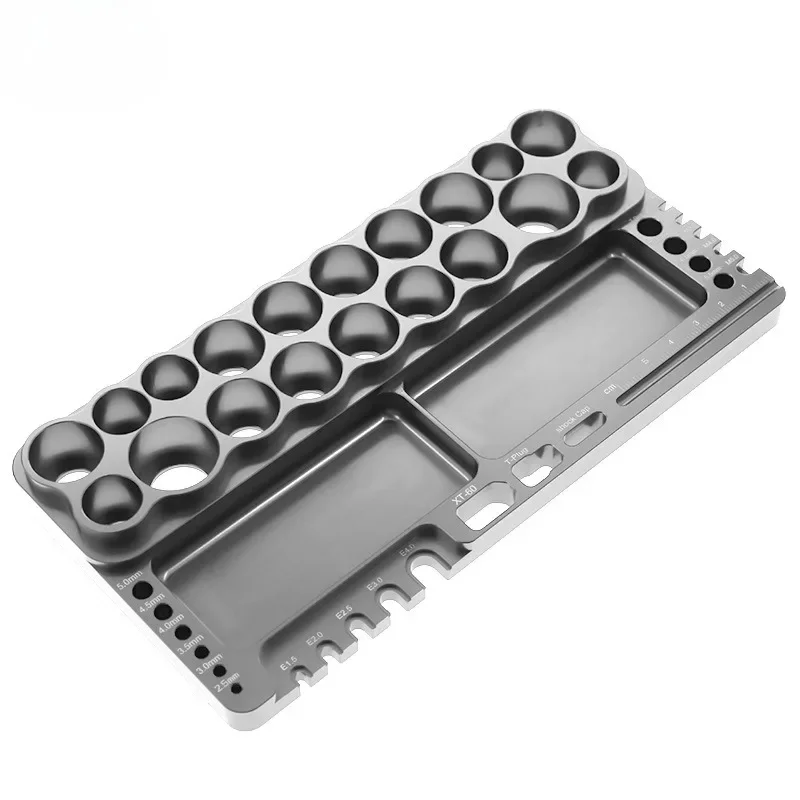 

Metal Shelf Hex Repair Screwdriver Kit Holder Tool Rack Storage 18 Holes Bracket Key Wrench For All RC Cars