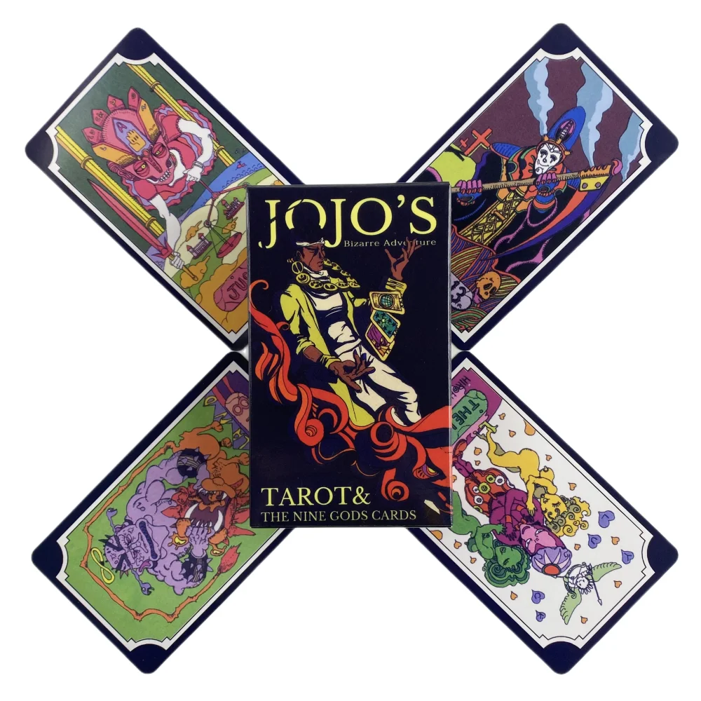 Anime JoJo Bizarre Adventure Tarot Cards Divination Deck English Versions Edition Oracle Board Playing Table Games For Party