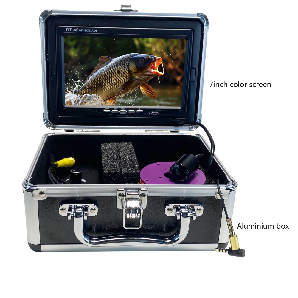 1Set 15/30M Cable Ice Fishing Camera 130° View Angle Underwater Camera for Surveillance 7/9