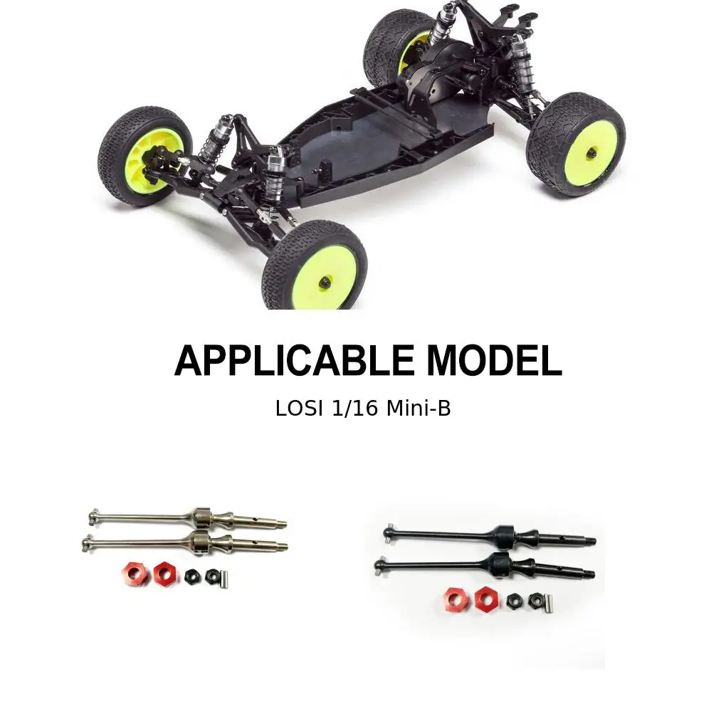RCGOFOLLOW Stahl Hinten CVD Welle RC Upgrade Teil Rc Hinten CVD Welle Für 1/16 LOSI Mini-B Mini-T RC Auto Teil RC Auto