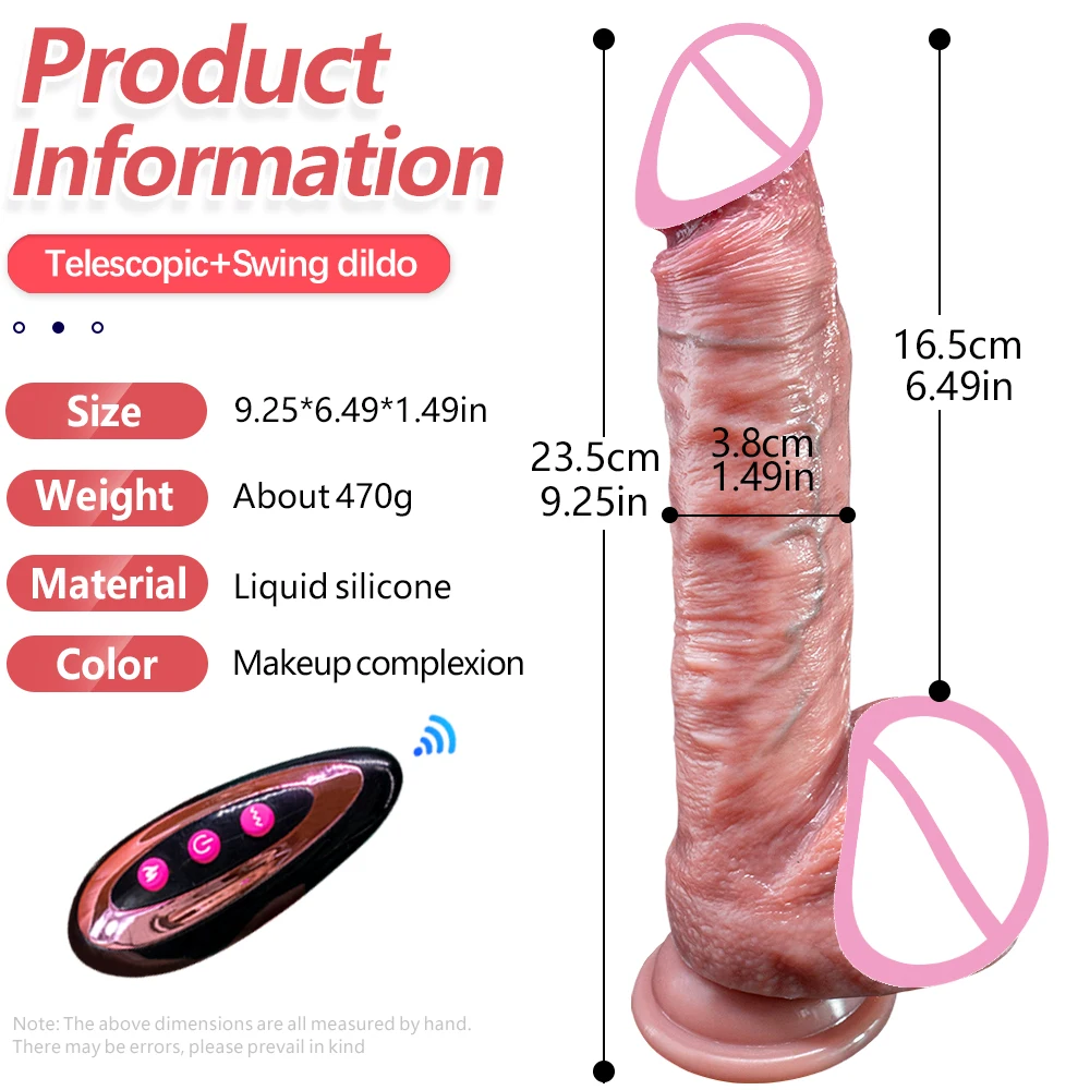 Realistic Huge Vibrator Dildo Heating Wireless Remote Telescopic Dildo Vibrator For Women Realistic Penis Swing Dick Sex Toys