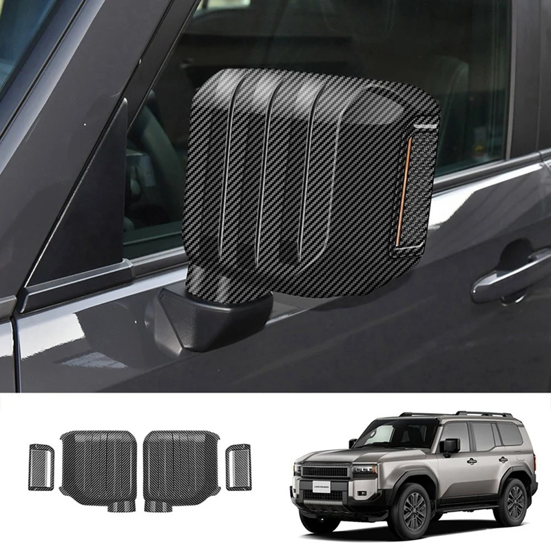 

A13F-Car Rearview Mirror Cover Trim Sticker For Toyota Prado LC250 2024 Door Mirror Shell