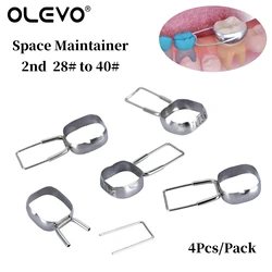 4Pcs/Set Dental Orthodontic Braces Preformed Space Maintainer Band Loops Kit 2nd Molar 28#-40# Adjacent Teeth Retainer Aligner