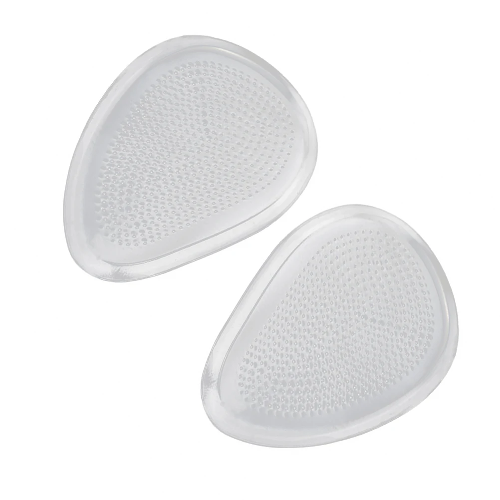 

5Pairs Silicone Half Insoles Clear Forefoot Cushion Pads Metatarsal Foot Protection Half Shoe Cushions Pain Relief Anti Slip