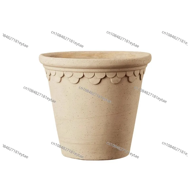 

Классический рельефный керамический горшок ручной работы в скандинавском стиле, цветочный горшок, домашний сад, зеленое растение, цветочный горшок