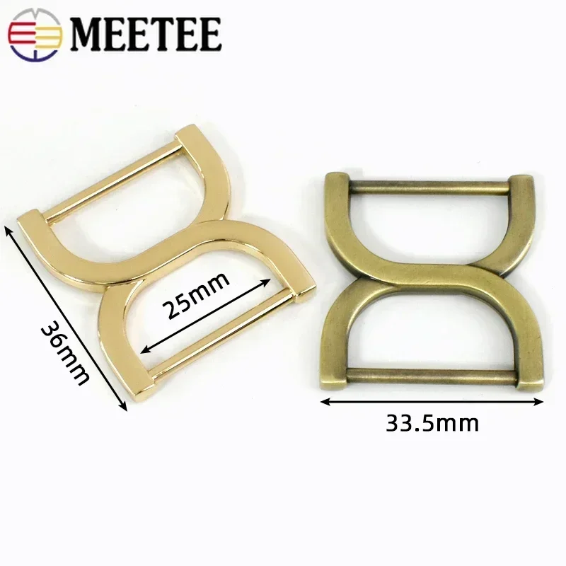 5/10/20Pcs Meetee 25mm Square Bag Buckles Shoes Garment Belt Buckle Clasp Handbag Strap Adjuster Snap Hooks DIY Accessories