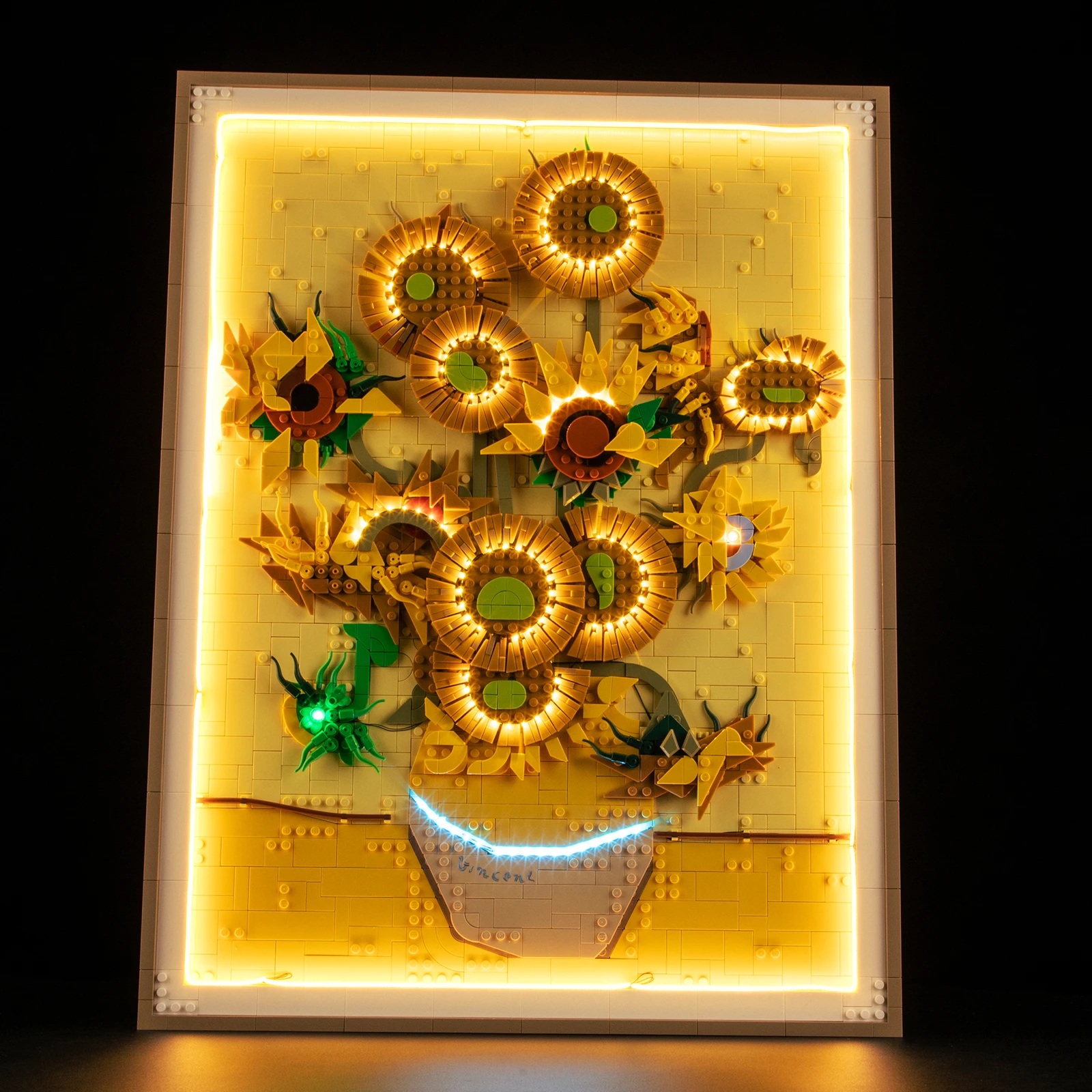 

(Only LED Light No Bricks) 31215 Vincent van Go-gh Sunflowers Ideas (Not Include Building Blocks Kits Sets Model)