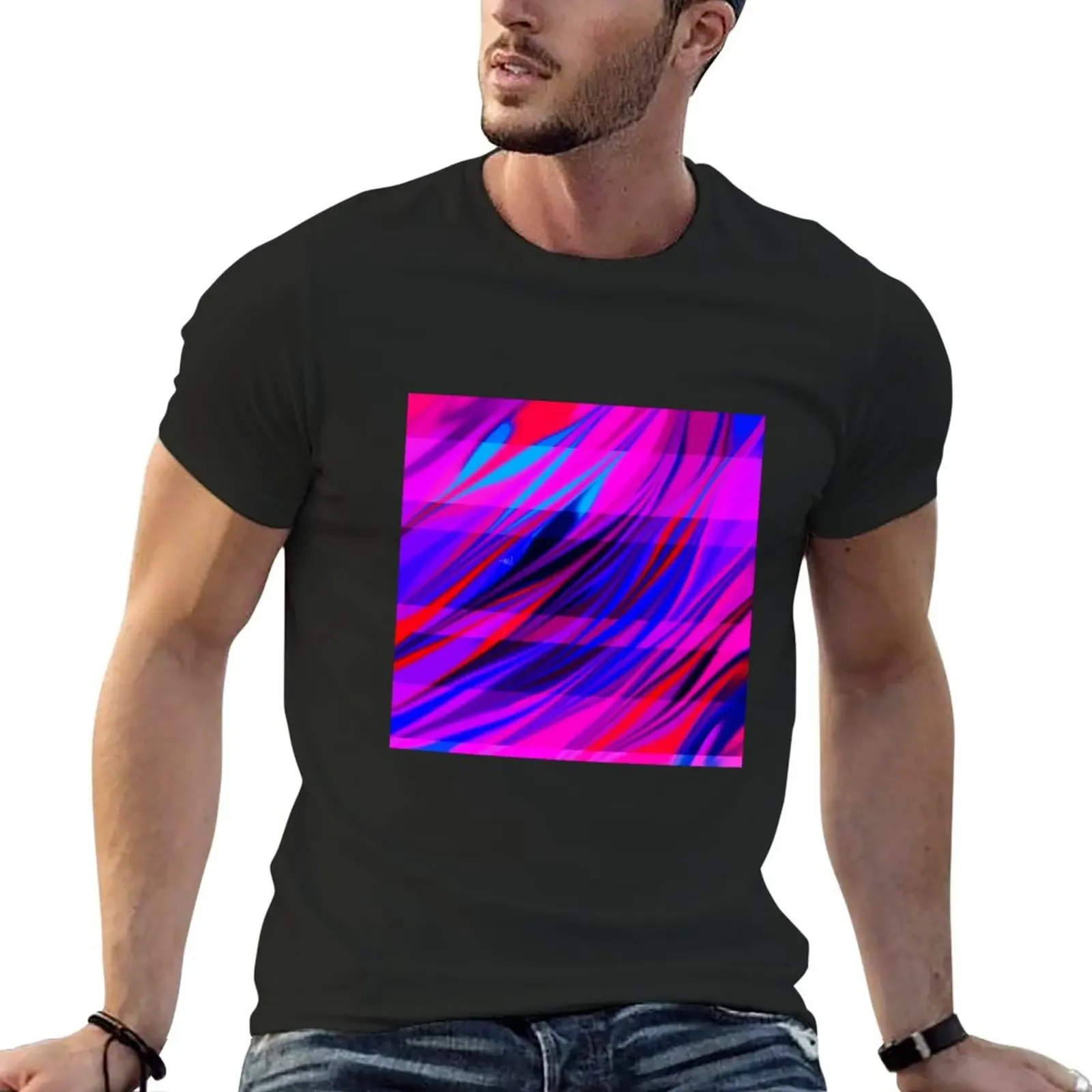 Vaporwave Streaks T-Shirt rapper graphic tees oversizeds man t shirt designer t shirt men