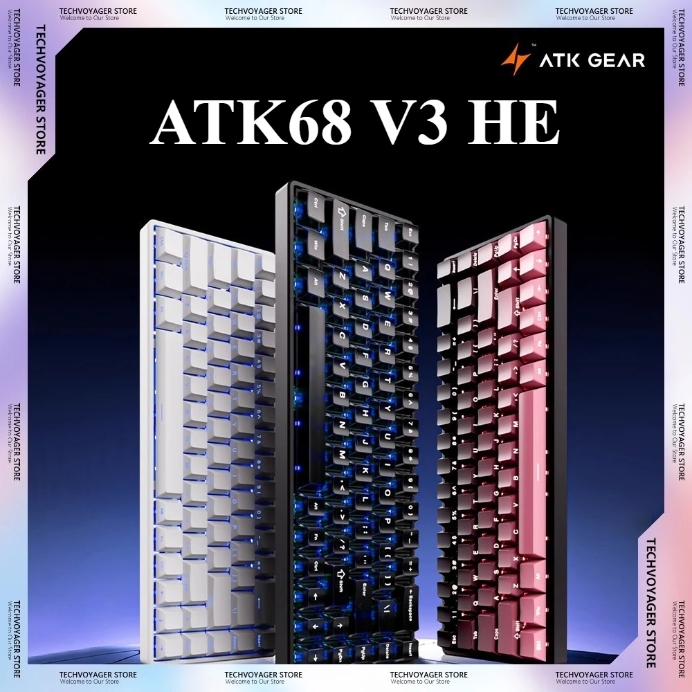 

ATK68 V3 HE Магнитный переключатель Механическая клавиатура с низкой задержкой из алюминиевого сплава с ЧПУ Изготовленная на заказ проводная игровая клавиатура ПК Аксессуар для киберспорта
