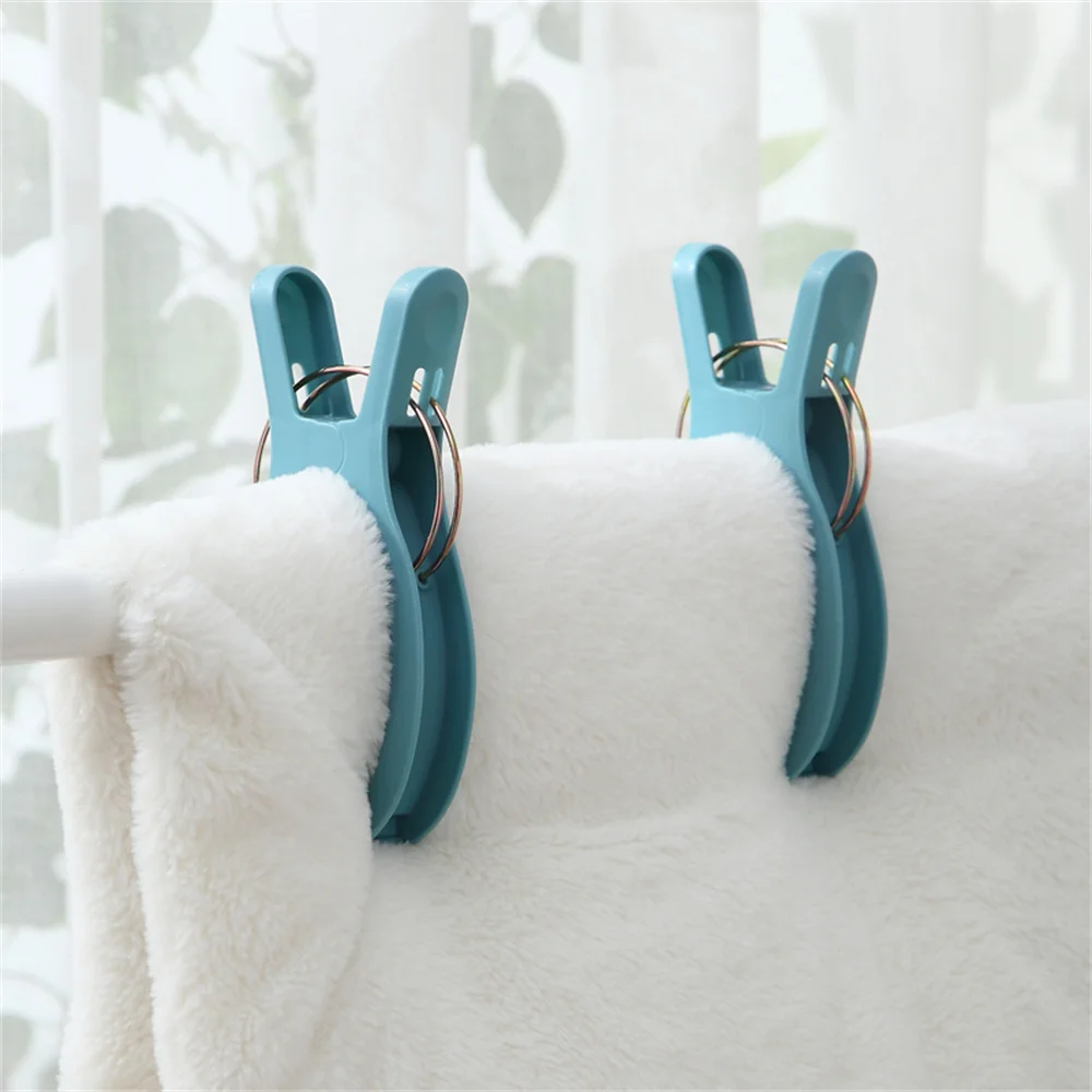 3Pcs Plastic Clothes Pins Large Clothes Drying Clips Windproof Fixed Clip Bed Sheet Drying Clip Beach Towel Clothes Clip