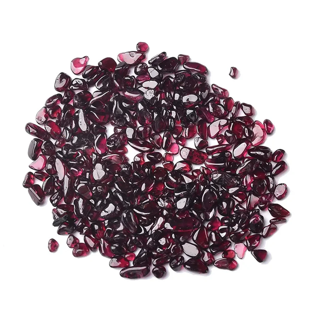 

Crystal Natural Rose Red Garnet Tumbled Crystal Chips Assorted Stone Reiki Healing Crystal Fish Gemstone Tank Garden Decoration