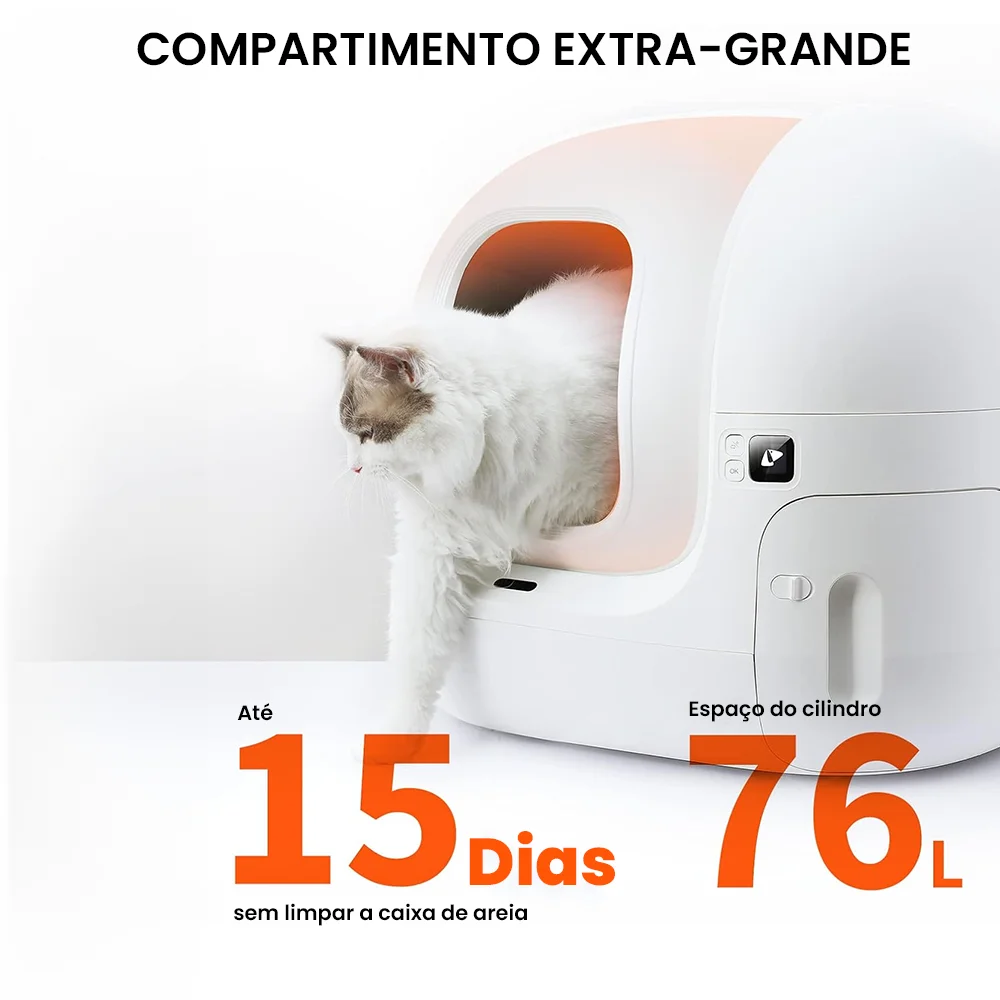 PETKIT PURA MAX 2 Automatic Cat Litter Box 76L Space with APP Anti Sand Closed Cats Tray Rotary Training Detachable