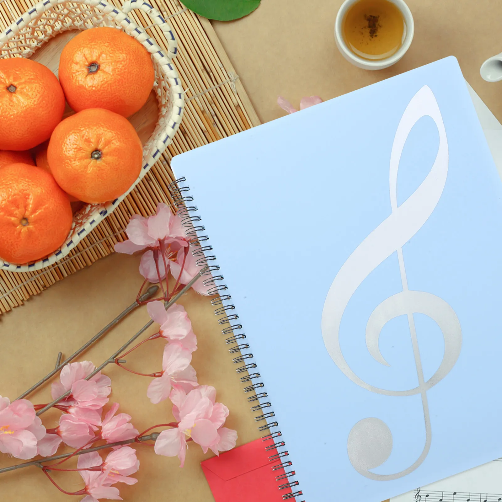 

A4 Size Music Folder Sheet Organizer Large Capacity Lightweight Portable Music Sheet Binder Document Holder for Business Meeting