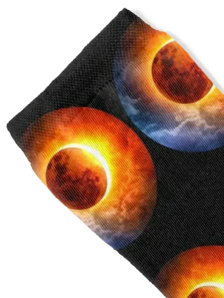 Solar eclipse Socks hiphop new in's fashionable Socks For Men Women's