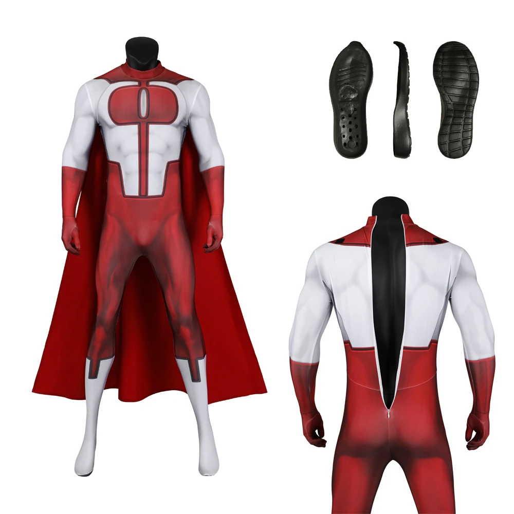 Halloween Role-playing Game Mortal Kombat 1 Omni Man Nolan Grayson Skydiving Suit Cosplay 3D Printed Tight Jumpsuit Zentai Adult