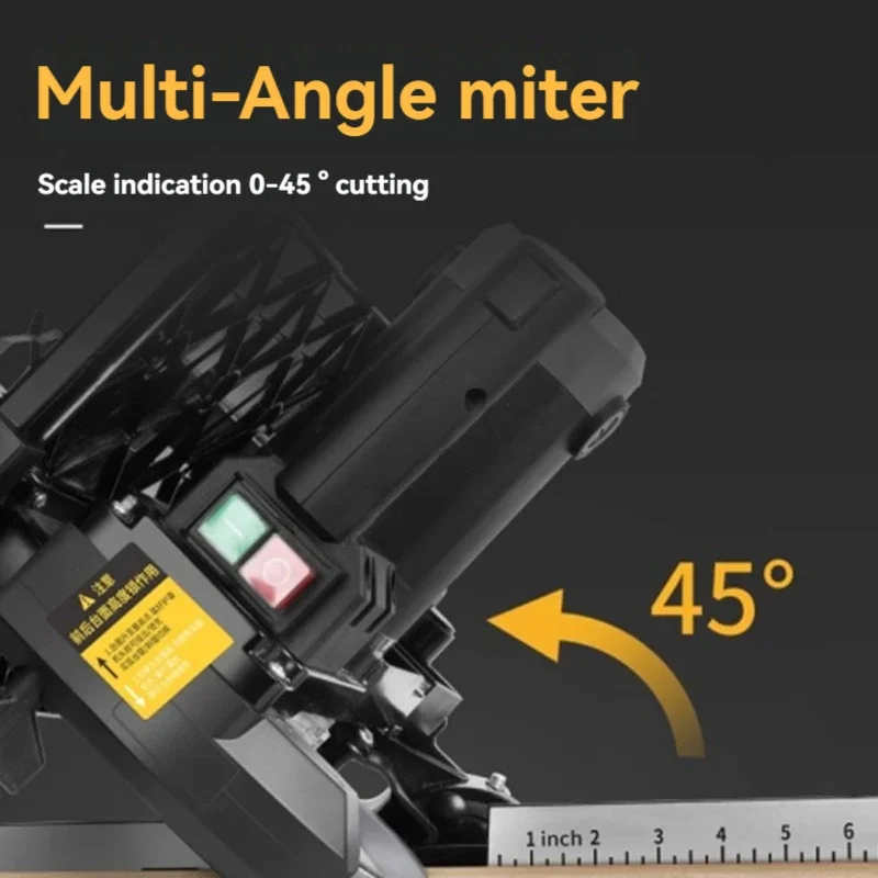 8-inch Woodworking Multifunctional Compound Saw Dual-purpose Small High-power Table Saw Miter Saw Aluminum Profile 45 Degrees