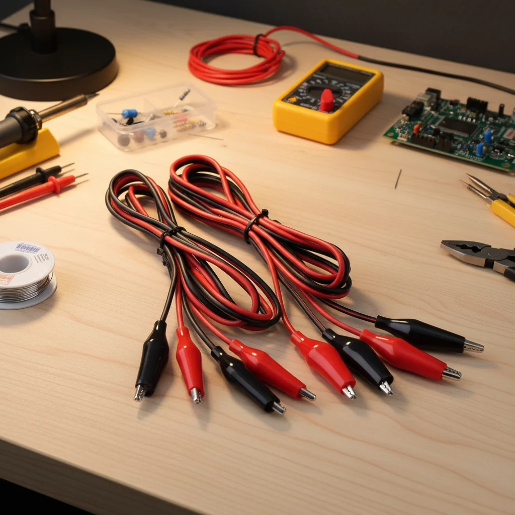 4 قطعة موصل خط الاختبار الثقيلة ل التمساح كليب اختبار موصلات الجهد العالي تيار كبير لأدوات إصلاح السيارات