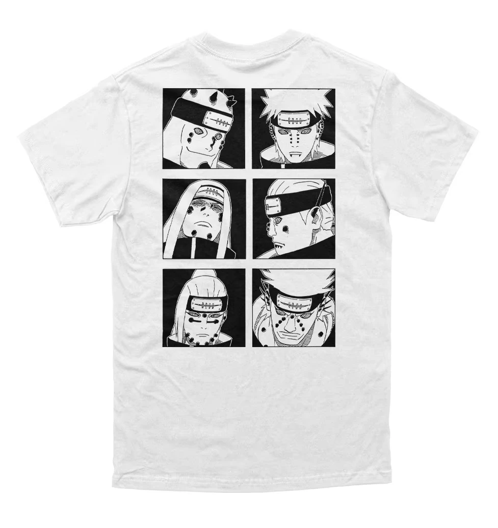 Naruto Pain Akatsuki Six Paths Manga Graphic T-Shirt Men Women Anime Casual Cotton Streetwear Fans Tshirt - view 4