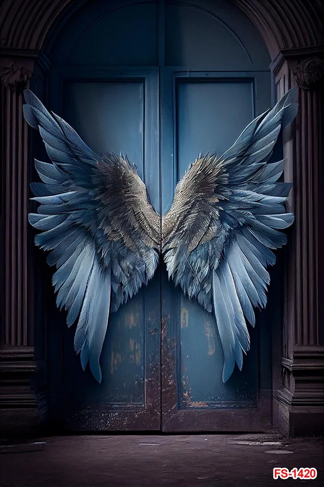 Blue Angel Wings fotográficos cenários para senhora adulta, arte materna, retrato, casamento, festa de aniversário, decoração do estúdio, fundos