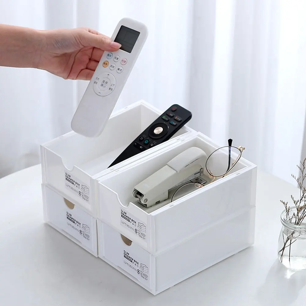 

1pc Drawer Style Storage Box Pp Desktop Organizer Household Holder Office Multifunctional Container