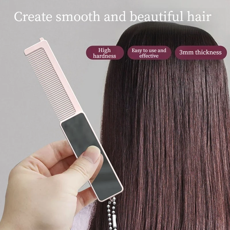 2 in 1 Folding Mirror with Comb - Compact Mini Pocket Design - for Travel Bathroom Outdoor Purse - Fine Teeth Comb Makeup Mirror