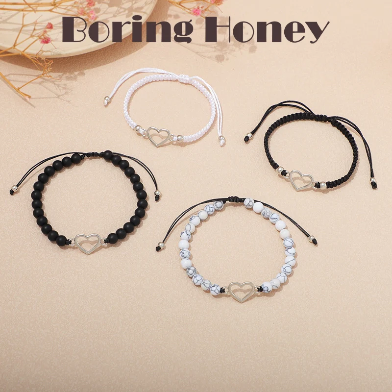 

Boring Honey Women's Bracelets Love Beaded Hand-Woven Bracelet Handrope Fashion Personality High Sense Bracelet Jewelry New